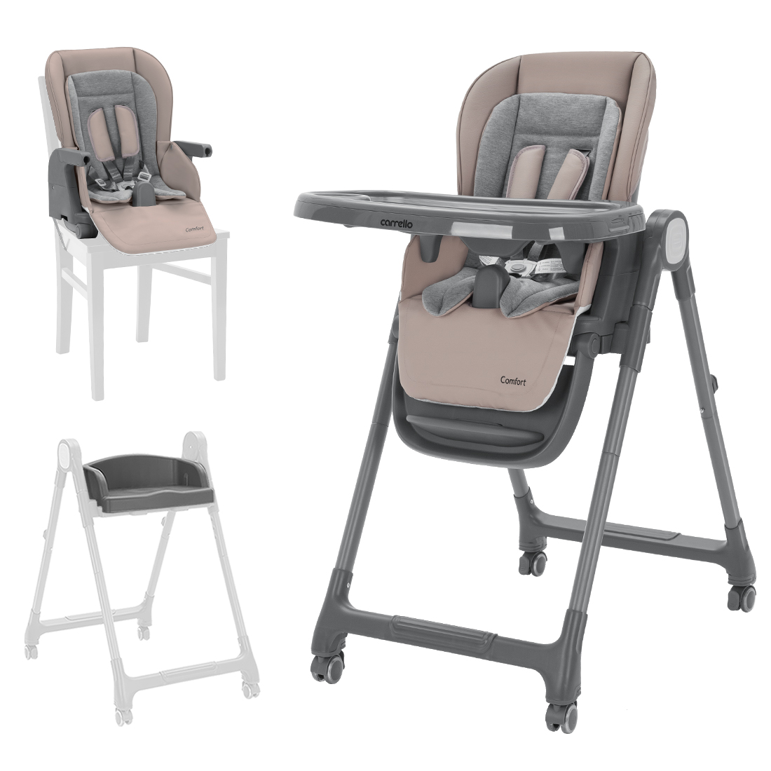 Шезлонг, стільчик для годування і бустер Comfort